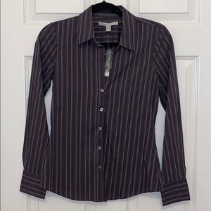 4/$20 NWT Old Navy gray stripe button down